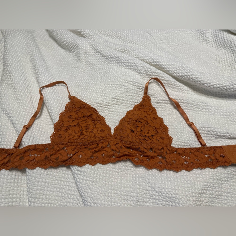Lace Nursing Bralette in Rust